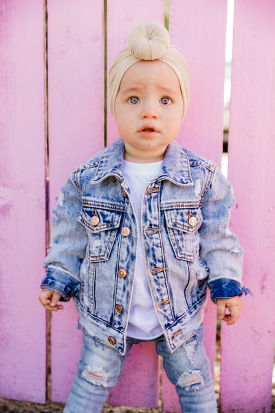 Baby borg denim store jacket